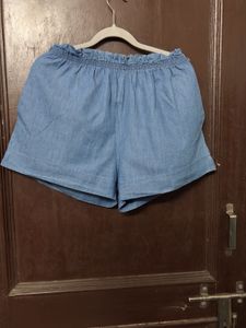 Cotton/Denim Cotton ShortsBrown Short Waist- 32'De