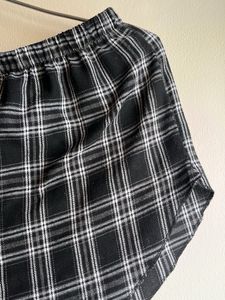 Checked Straight Leg Shorts