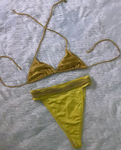 Sexy Golden Bikini Set