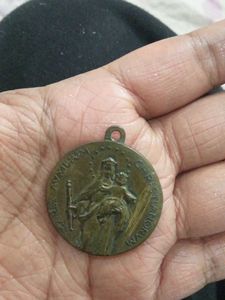 Vintage Religious Medal Pendant