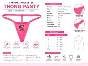 "Wifey's Secret"–Women's Hot Pink Thong