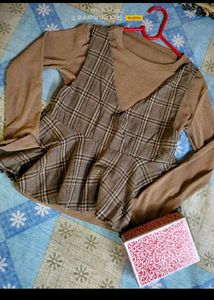 Brown Vest With Inner