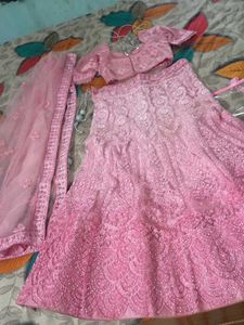 Exquisite Pink Embroidered lehenga