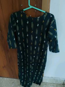 Green Printed Kurta