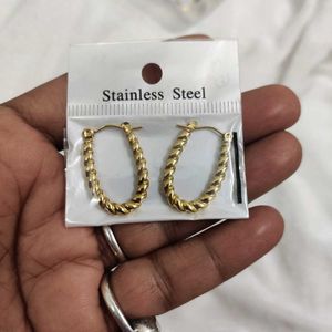 Stainless Anti Tarnish Hoops Earring