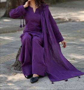 Desi Farsi Purple Kurta Set with Dupatta