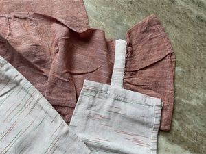 Peach Colour Kurta Set For Ladies
