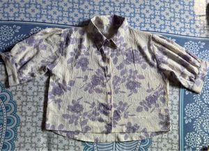Vintage Floral Button-Up Blouse