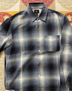 H&M Blue Plaid Button-Up Shirt