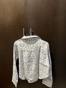 Boho Print Cropped Shirt/Top