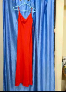 Elegant Red Slip Dress