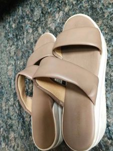 Stylish Taupe Slide Sandals