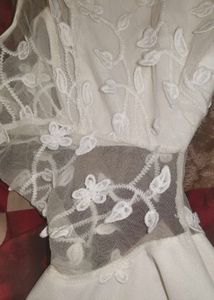 Elegant White Floral Dress
