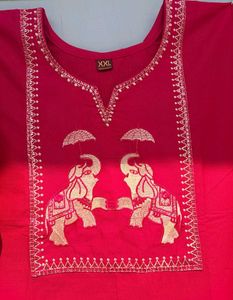 Elegant Pink Embroidered Kurta Set