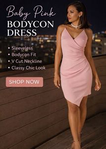 imported 🇬🇧Baby Pink Padded Bodycon Dress