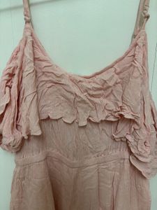 Cold Shoulder Stalk Buy Love  Pink Jumpsuit
