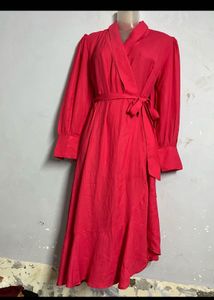 Chic Red Wrap Dress