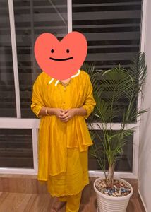 mustard kurtha set