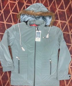ZARA Premium Winter Puffer Jacket with Fur Hood