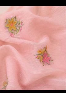 Pretty Pink Embroidered Saree