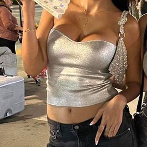 Sequin Bandeau Corset Top
