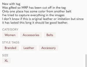 Chemistry waist Belt XL