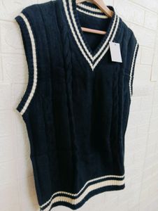 Navy &amp; White Sweater Vest