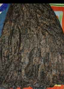 Elegant Black &amp; Gold Brocade Skirt Top