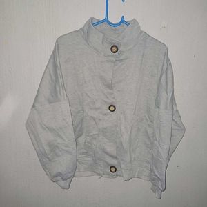 ⭐️Cute Grey Buttoned Jacket (2 buttons missing)
