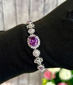 Sparkling Purple Gemstone Bracelet