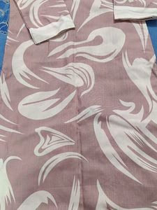 Stylish Printed Kurta set with Lace Neckline