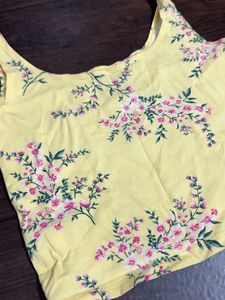 Yellow Floral Tank Top