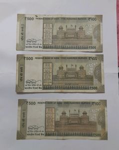 Fancy Number Five Hundred Rs Note Pack Of 3