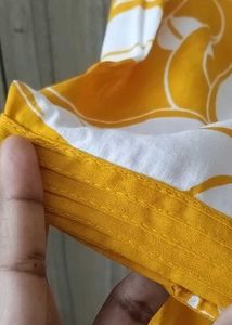 Vibrant Yellow Floral Kurta Set