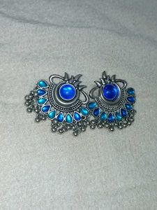 Boho Blue Stone Dangle Earrings