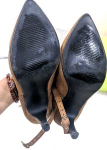 Brown Ankle Strap Heels
