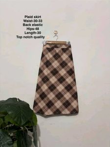 Vintage Plaid Maxi Skirt