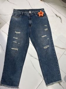Recap distress jeans