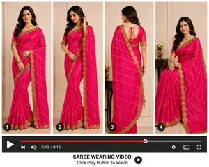 😱 party wear 💞 pink dulhan gorgeous saree 😱