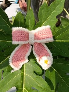 Crochet Bow Hair Clip