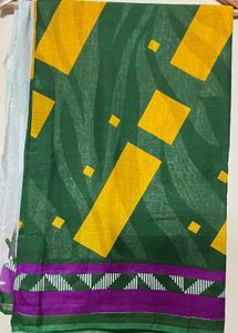 (New) Elegant Green &amp; Yellow Saree