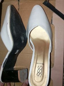 White Pointed Toe Mules - SSS