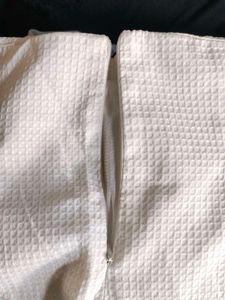 White Textured Lehenga Skirt