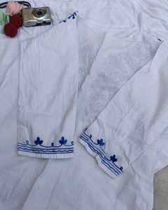 White Embroidered Kurta Tunic
