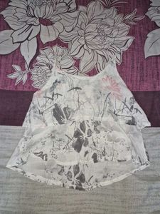 Boho Floral Print Layered Top