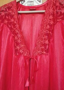Brand new Elegant Red Nightgown with Lace Detail