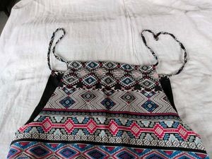 Patterned Sleeveless Jumpsuit