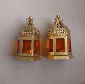 HomeCentre Decorative Golden Lanterns Set of 2