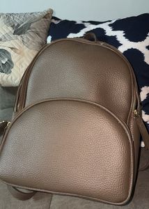 Stylish Brown Faux Leather Backpack