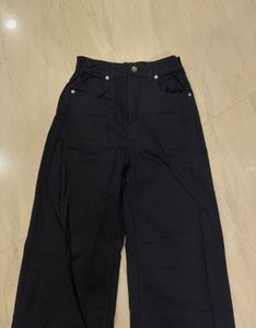 H&amp;M Black Wide-Leg Pants